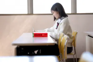 中学生勉強中