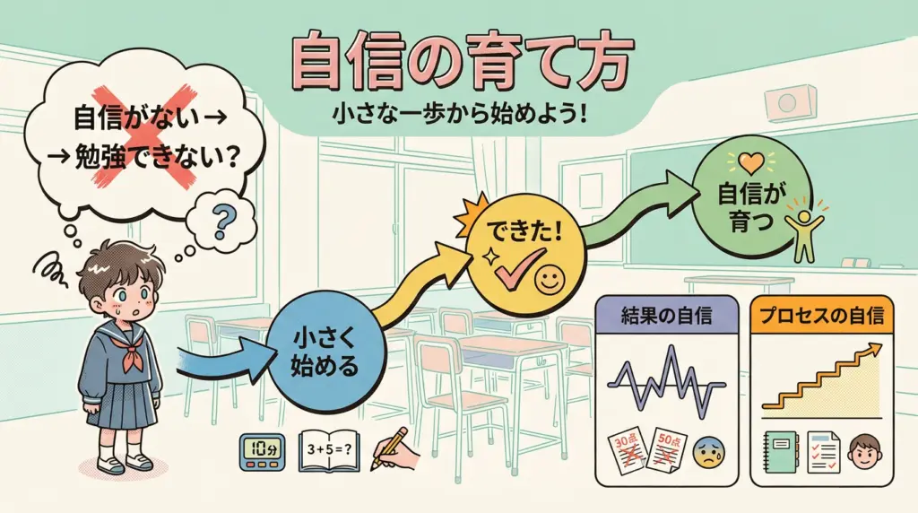 なぜ頑張っているのに自信が持てないのか?中学生が知るべき2種類の自信の違い